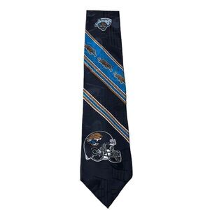 Jacksonville Jaguars 100% Silk NFL NFLP 1996 Men's Tie Official Black Teal Jags